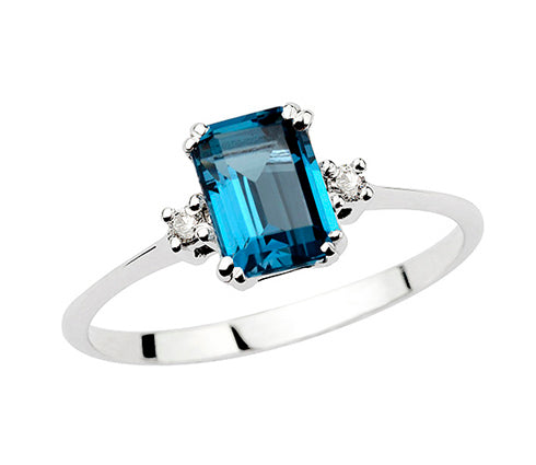 Anello Topazio Taglio Smeraldo